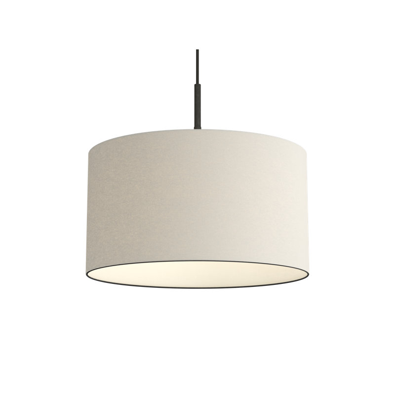 1 - Light Drum Pendant, 22cm H x 40cm W x 40cm D, White