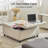 Cristba Living Room Ottoman Coffee Table Ottoman with 35 Inch Large Square Storage Ottoman Bench Lift Top-485431048