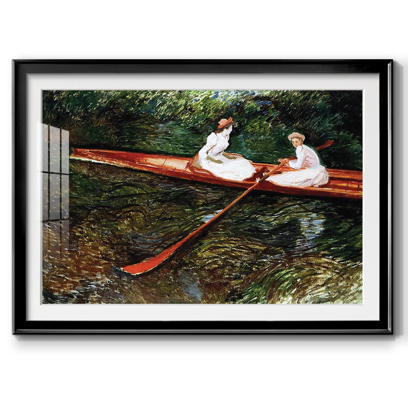 Le skiff rose, 1890, H 27 po x l 39 po x P 1,5 po, Noir