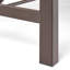 Table basse d'extérieur en bois d'acacia, finition teck / métal brun rustique et noir, P 27,25 po x l 45,75 po x H 18 po