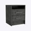 Table de chevet compacte Eter avec deux tiroirs et une tablette, rangement de chevet minimaliste-1731269807