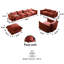 Ensemble de canapé modulaire rembourré en tissu de chenille 4 pièces Cath Kavia-869633931