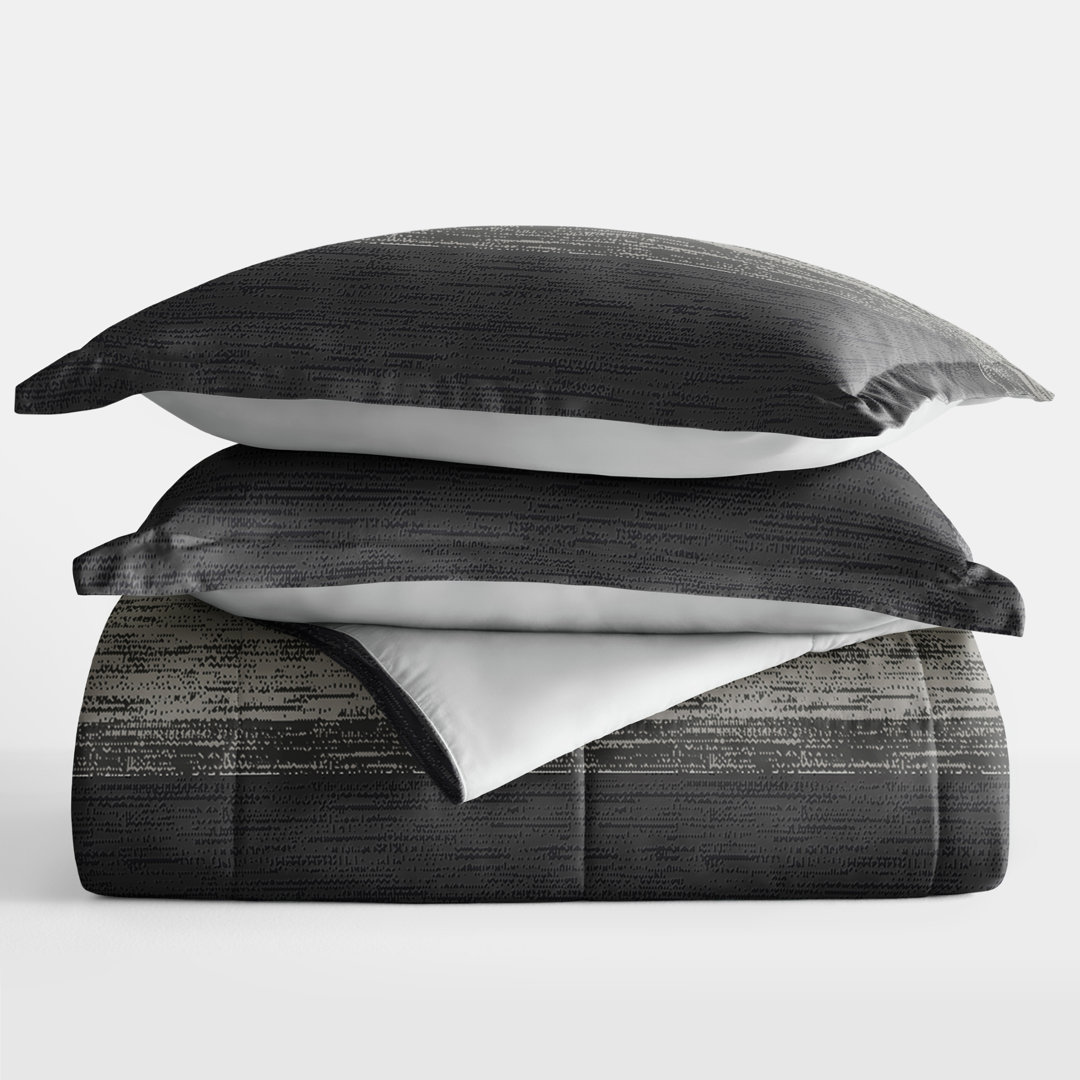 Ombre Gray Reversible Down-Alternative Comforter      Becky Cameron 