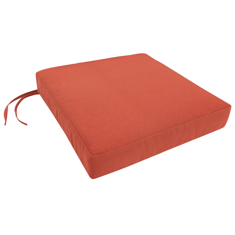 Encinitas Sunbrella Outdoor 3.5'' Dining Chair Cushion, Canvas Natural Sunbrella® Canvas, 3.5" H x 17" W x 17" D