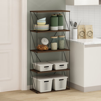 Rata 131.8cm H x 59.99cm W Metal Standard Bookcase