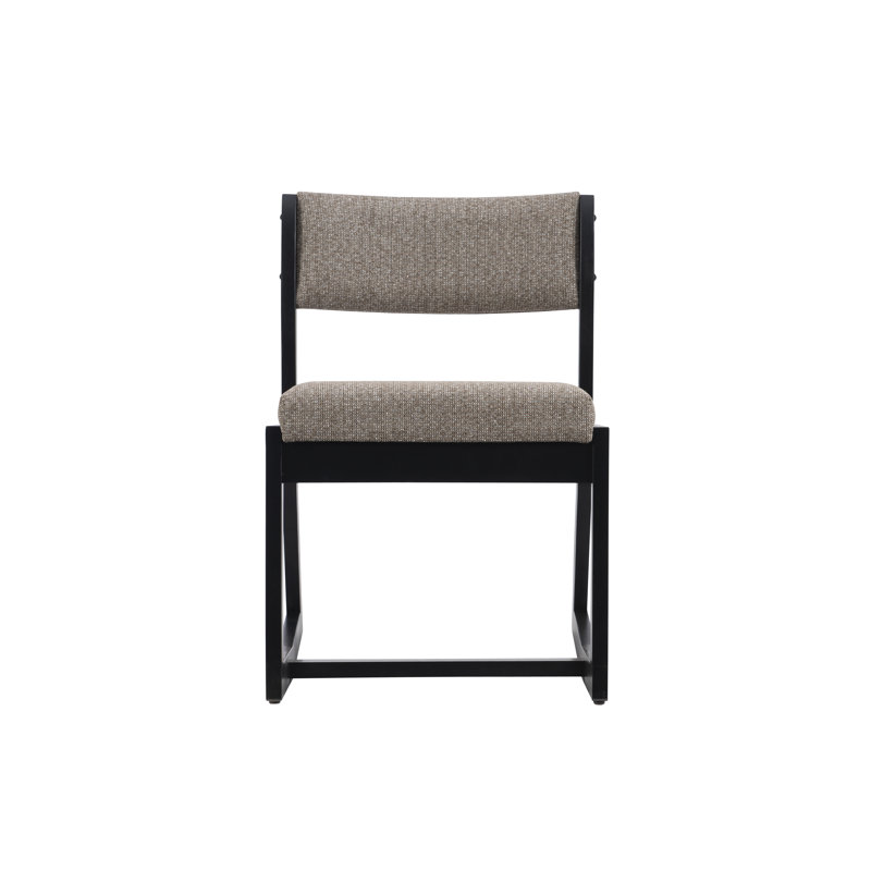 Pastore 21'' Wide 2 Position Beechwood Side Chair, Gray Polyester Blend