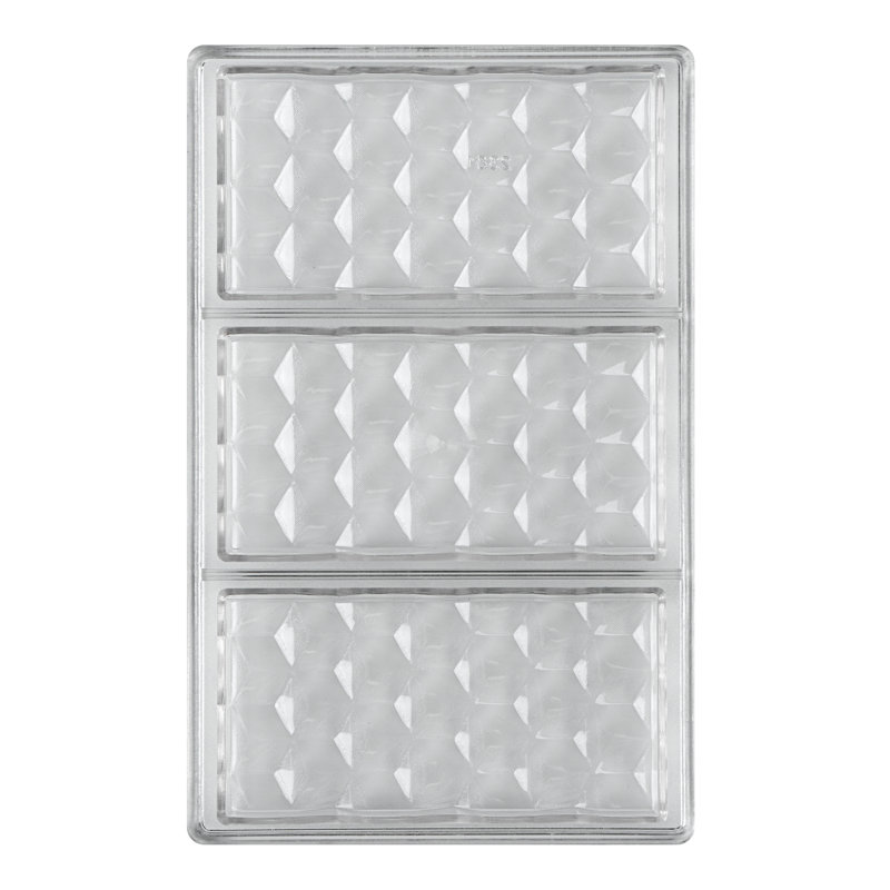 Moule à chocolat de 10,8 po x 6,9 po, 10 moules à bonbons congelables - 3 cavités, moule en chocolat en polycarbonate transparent, lavable à la machine, facile à retirer