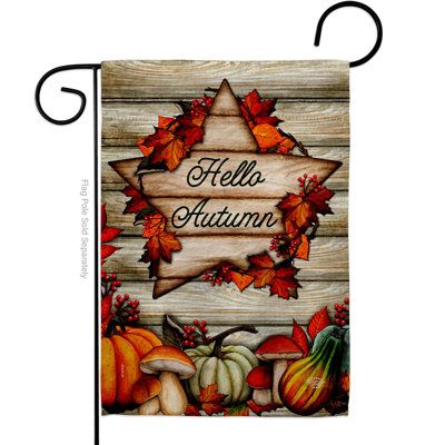 Drapeau de jardin en polyester 18,5 x 13 po Autumn Farmhouse
