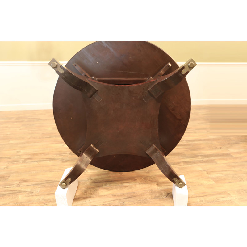 Round Mahogany Wood Dining Table