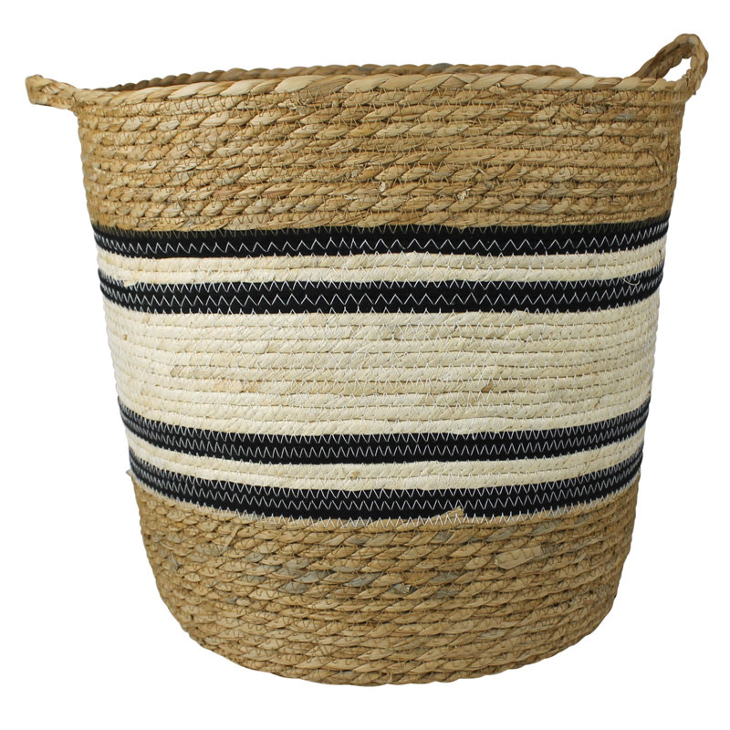 Bayou Breeze Maize Striped Storage Basket