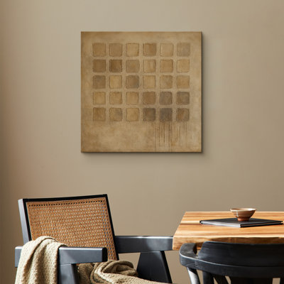 Reproduction d'art sur toile - Œuvre abstraite neutre, décor moderne pour le salon