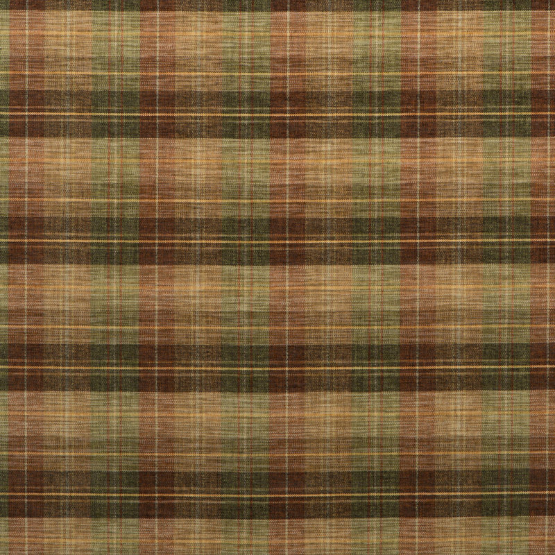 Living Legends Clan Fabric, Burnt Orange/Green/Nutmeg