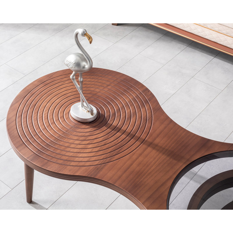 Table basse en placage de noyer naturel Relax