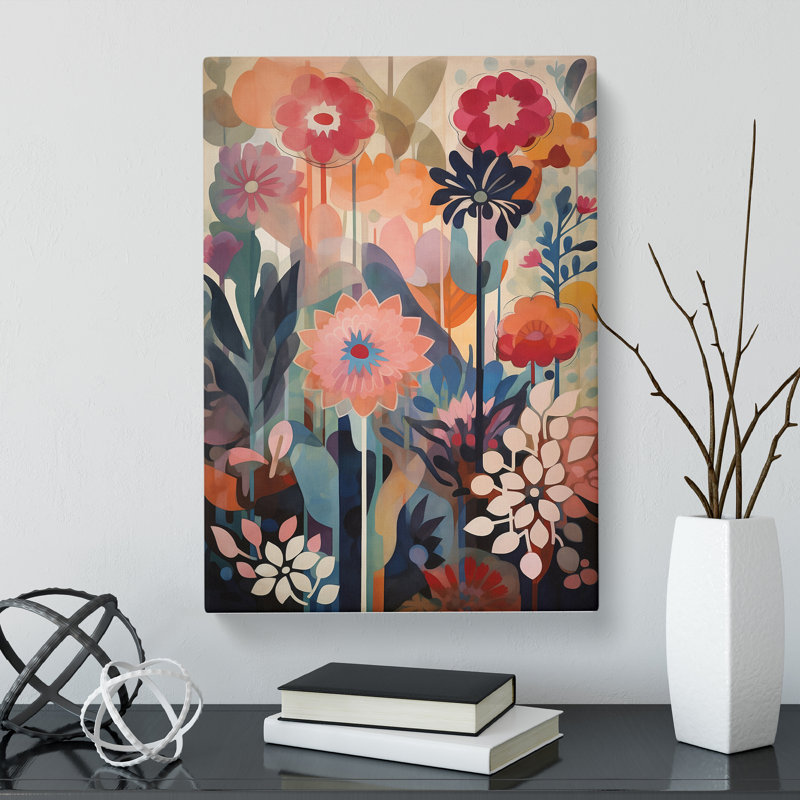 Erelina Flowers Orphism Style Vol.1 - Wrapped Canvas Print, 50cm H x 35cm W x 3cm D