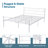 Queen Bed Frame Metal Platform Bed Frame with Headboard & Footboard,  Mattress Foundation ,No Box Spring Needed-657661342-558640282