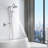 Complete Rainfall Shower System With Rough In-Valve And Slide Bar-106650542