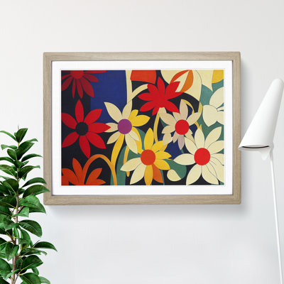 XH1022-634X An Extravagant Abstract Flowers 1 Piece Single Picture Frame Painting