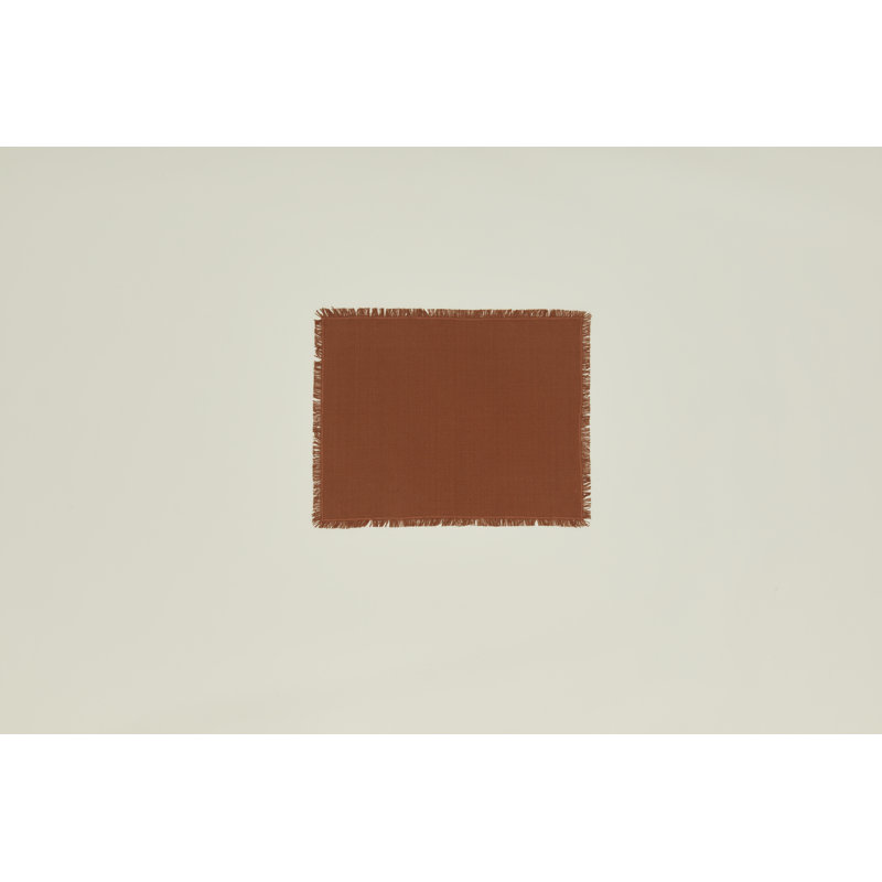 Essential 100% Cotton Rectangle Placemats, Terracotta