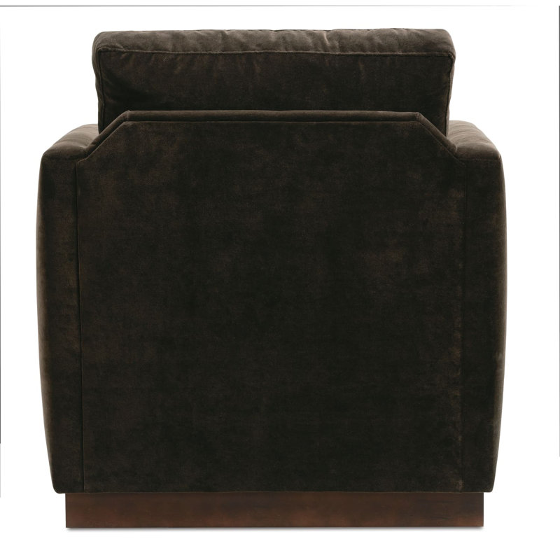 Allie Swivel Chair, Cocoa 100% Polyester, Gracious Living