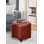 Repose-pieds rond en cuir 19,75 po Amable