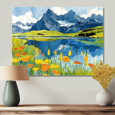 Décoration murale Islande, montagne et lac II - paysage montagnes
