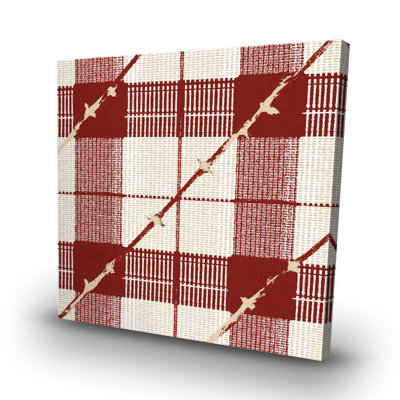 Red Square Pattern - Red Canvas for Home Decor | Stylish Art