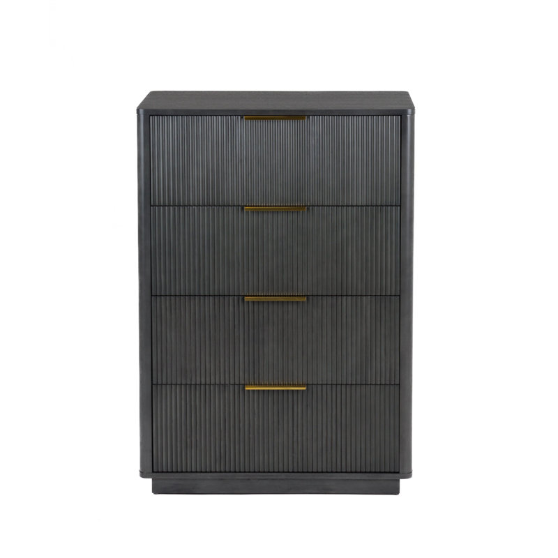 Commode 4 tiroirs Akira, Gris délavé