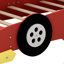 Lit plateforme simple avec roulettes-124917523