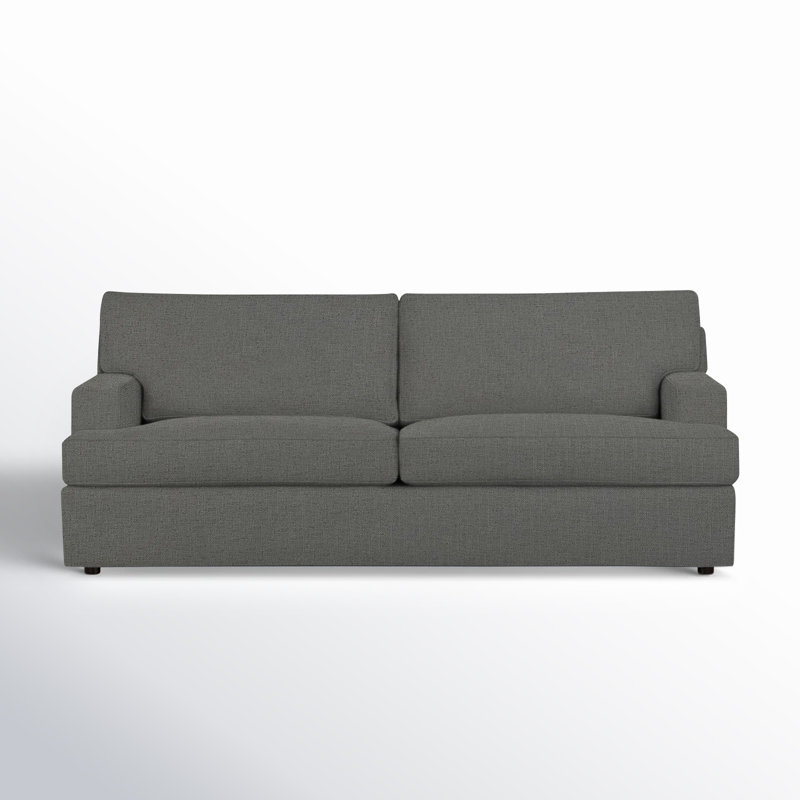 Canapé rembourré Cleo, Lin texturé gris anthracite Zuma