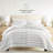 Quilt Set - Lightweight - All Season Quilted Coverlet - Relic Stripe Taupe-105628348