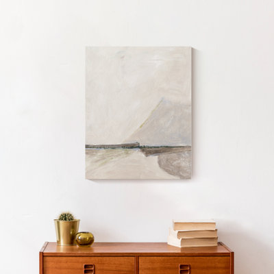 Montagne abstraite brun clair - Peinture