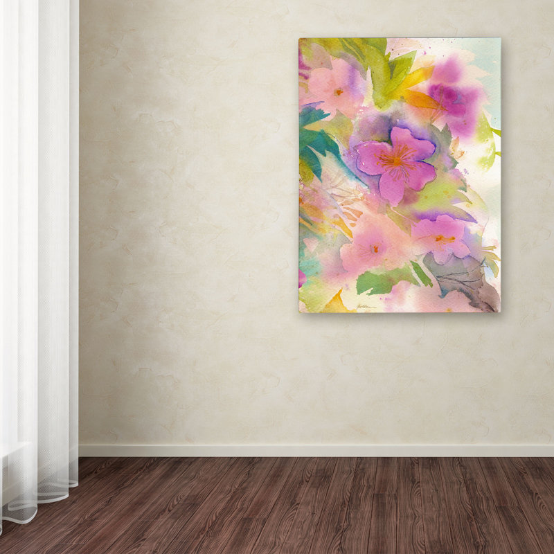 « cascade » par sheila golden, reproduction d’art sur toile tendue, H 19 po x l 14 po x P 2 po