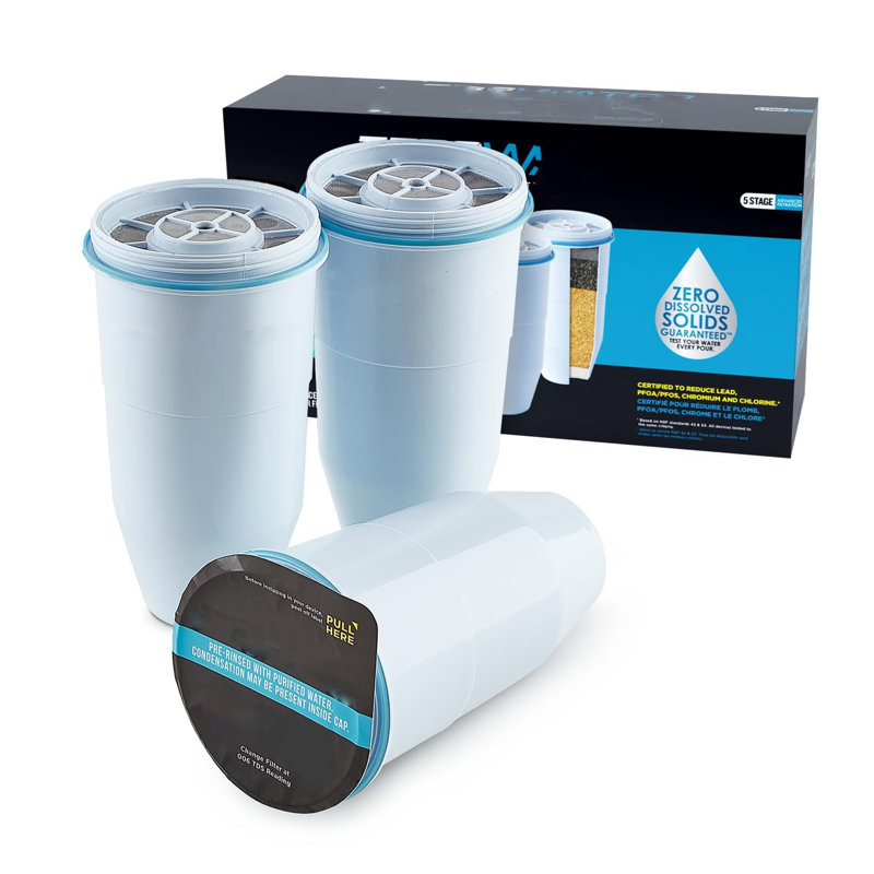 Official Replacement Filter - 5-Stage 0 TDS Filter Replacement - System IAPMO Certified To Reduce Lead, Chromium, And PFOA/PFOS, 3-Pack