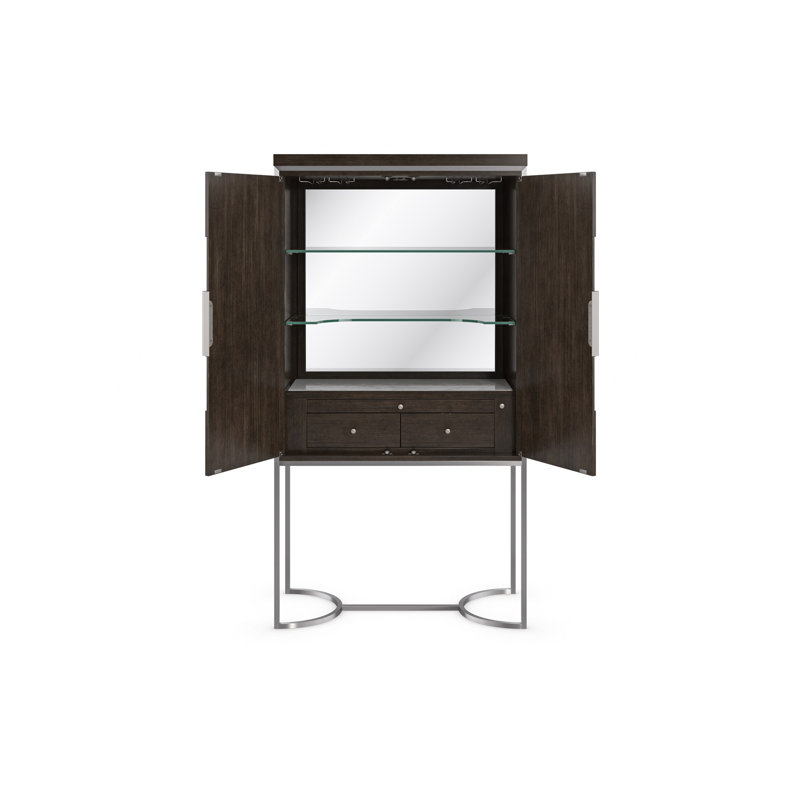 La Moda Solid Wood Bar Cabinet