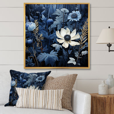 «Blue Flower Crafted Delights II», reproduction sur toile