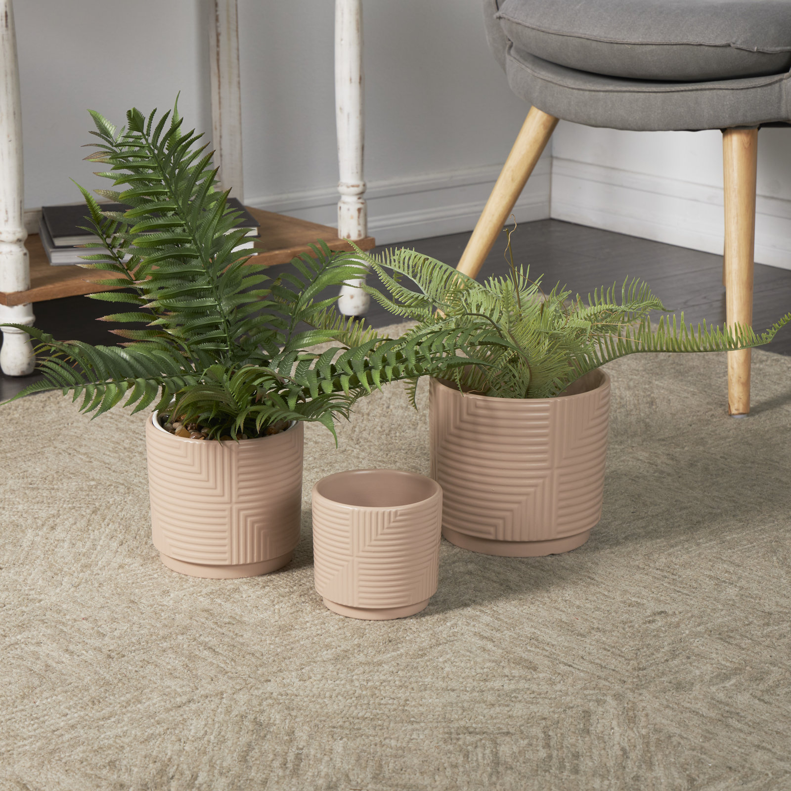 Tommen 7" Ceramic Pot Planter, Pink