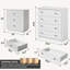 Ensemble de rangement de chambre à coucher 4 pièces avec 14 tiroirs, commodes et tables de chevet assorties-1094584893