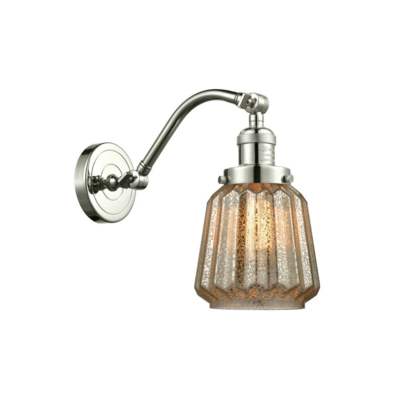 Vinson Armed Sconce, Polished Nickel