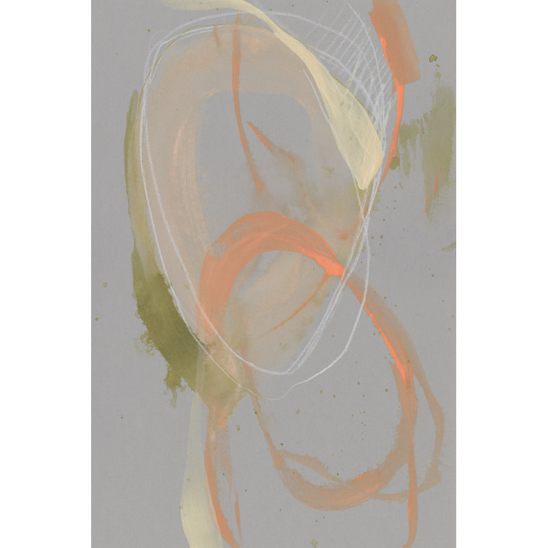 Pastel Loops II by Jennifer Goldberger - Painting on Canvas, 46 cm H x 30 cm W, Wrapped Canvas