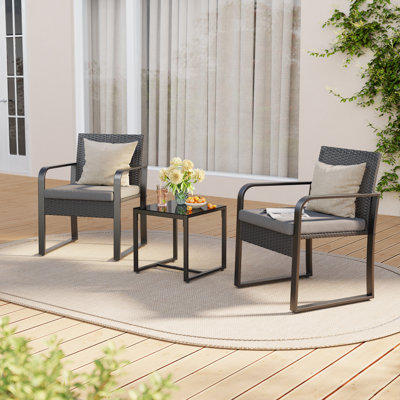 Ensemble de conversation avec coussins pour 2 personnes Gizoon