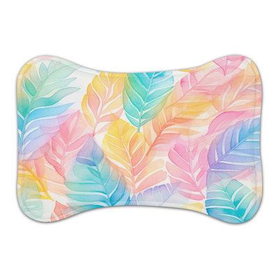Leaf Motifs - Bone Shape Feeding Mat