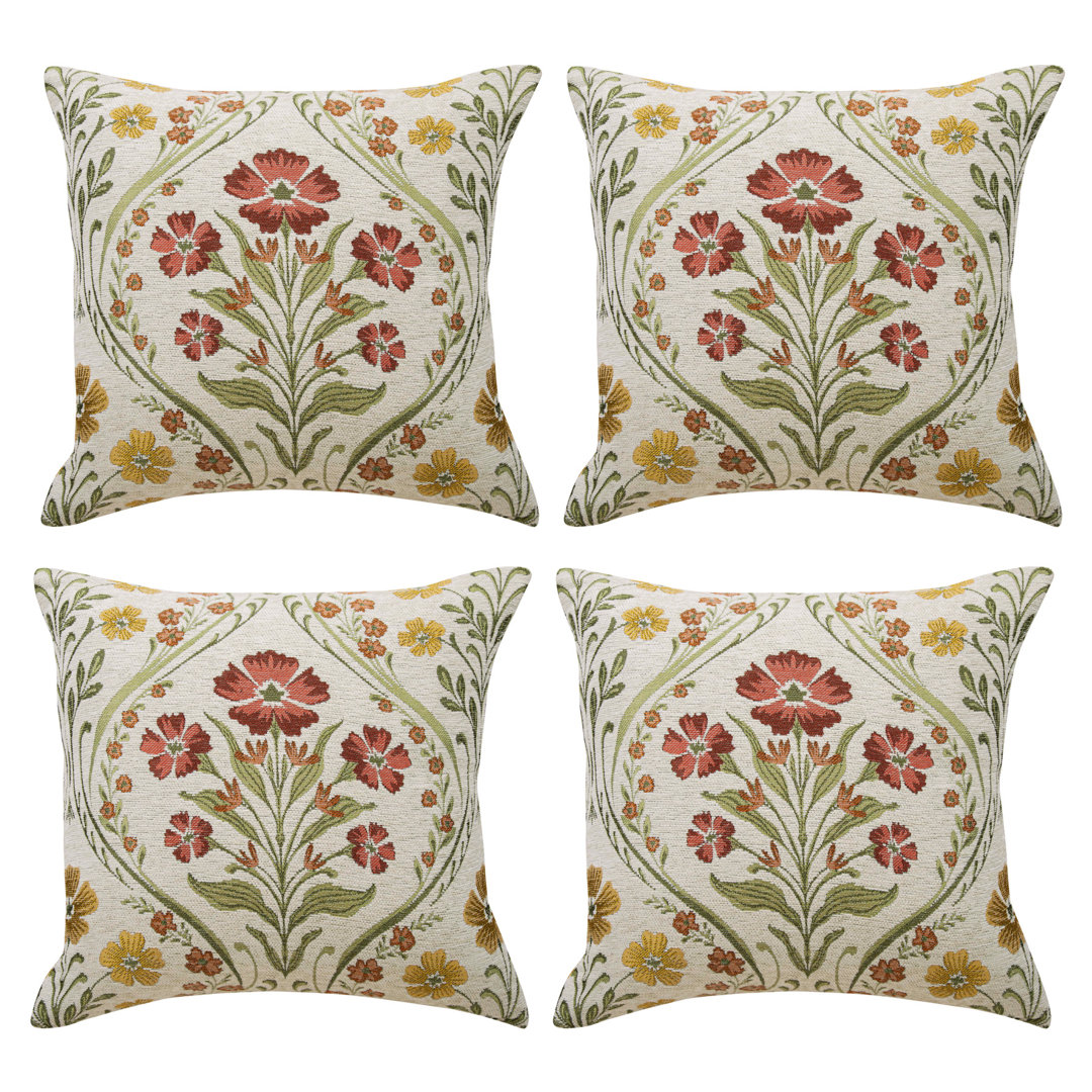 Sareen Floral Square Cushion mit Füllung