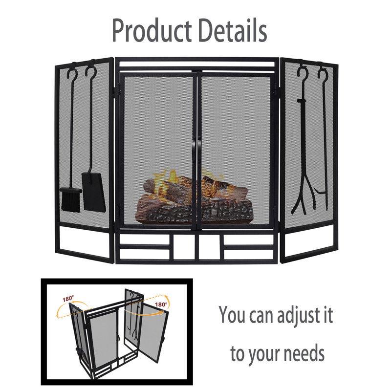 Sonrisa Iron Fireplace Screen