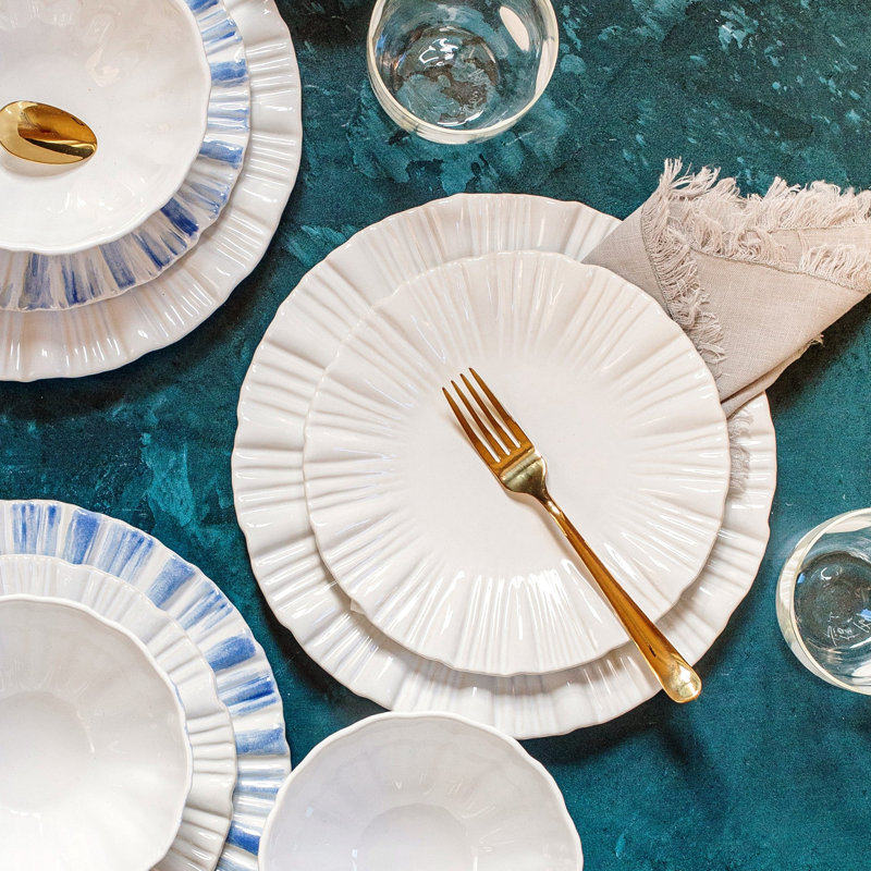 Bari Salad Plate, White