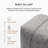 Krikor 20" Mist Gray Upholstered Pouf Ottoman-117292582
