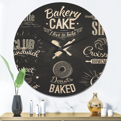 Bakery Characters - Modern Wood Wall Clock