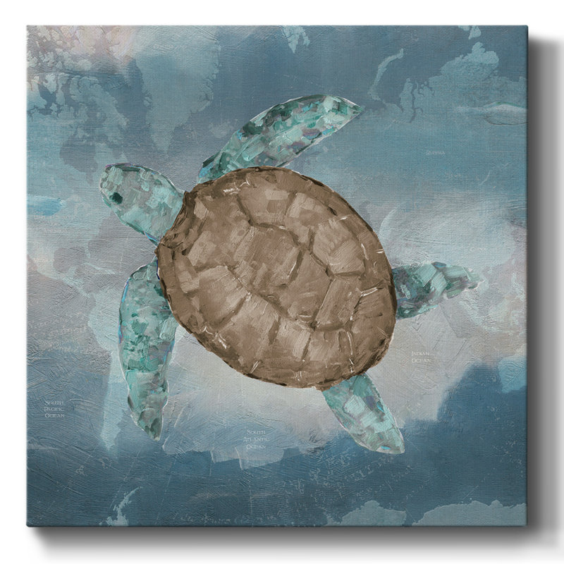 «Travelling Turtle II», reproduction sur toile, H 8 po x l 8 po x P 1,5 po