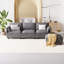 Canapé de grande taille à 3 places de 107,8 po, canapés en L avec repose-pieds mobile, accoudoirs avec poches, fauteuils en tissu modernes pour salon, appartement, bureau-796743496