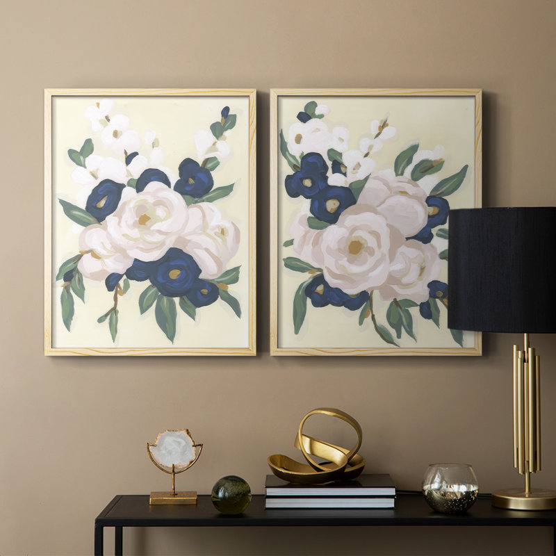 «Garden Party Bouquet I», reproduction encadrée de qualité supérieure - prête à être accrochée - aucun clou requis - aucun clou requis
