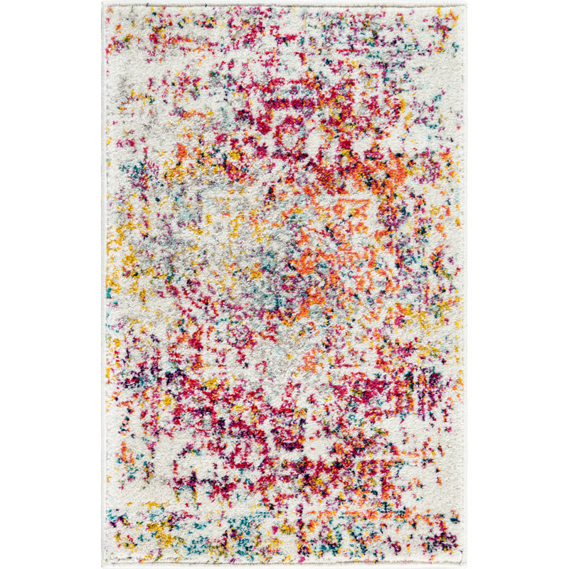 Round Oriental Area Rug, Rectangle 61 x 91cm